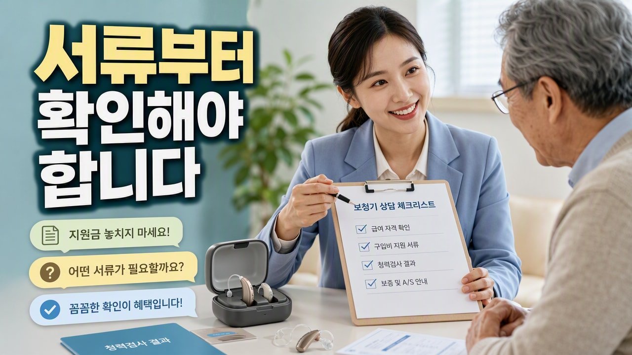 보청기 국가보조금 신청, 청력 기준보다 먼저 확인할 서류와 진행 절차