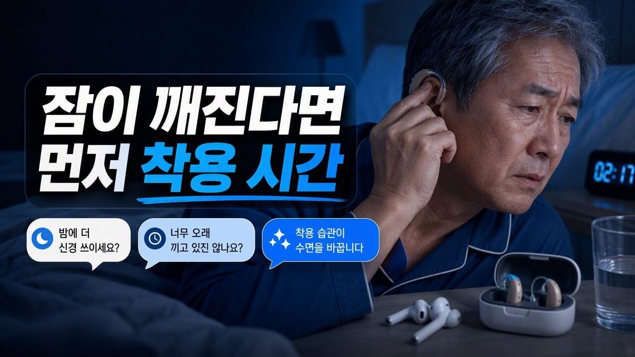 보청기 적응 기간 중 수면이 깨진다면? 착용 시간 조절과 소리 설정을 바꾸기 전 확인할 3가지