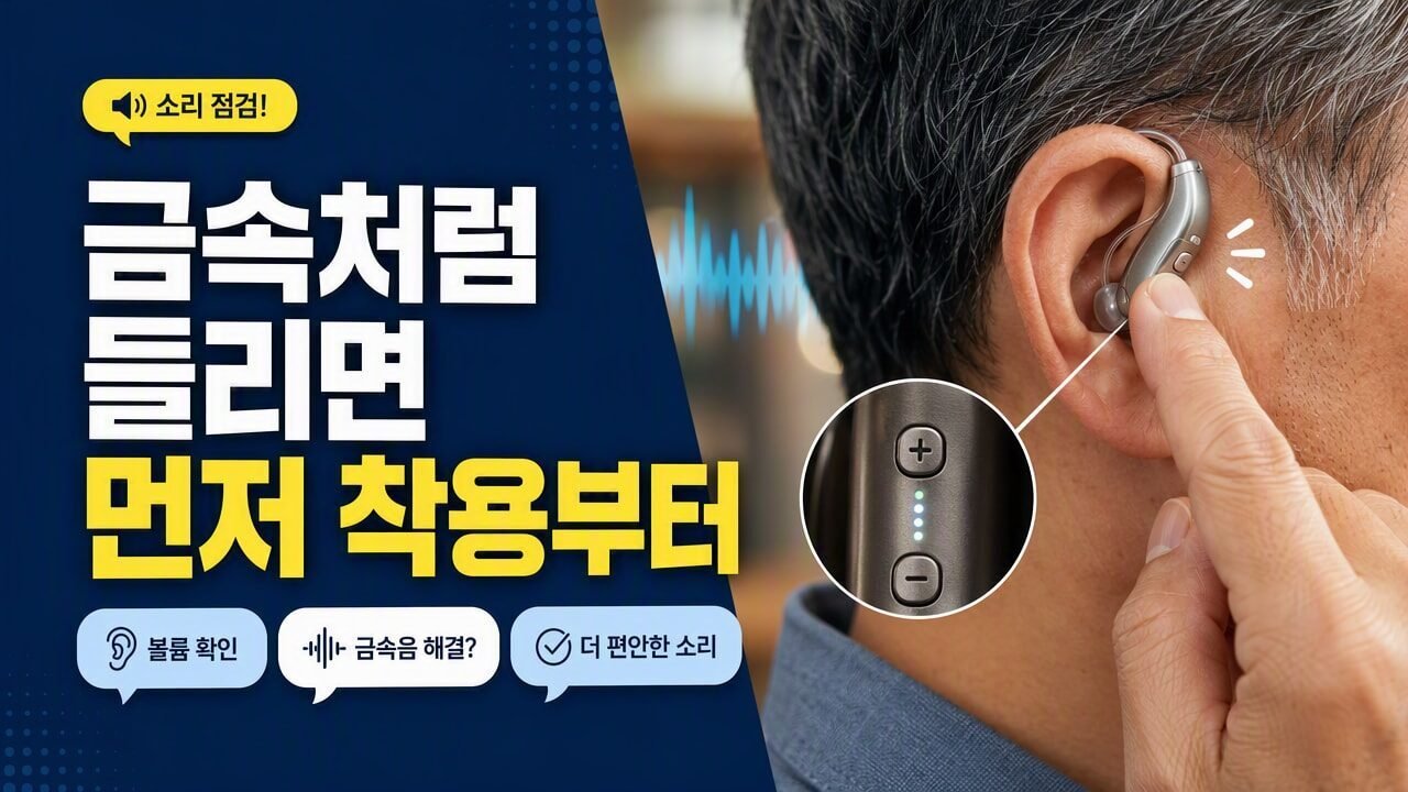 보청기 조절 후 목소리가 ‘너무 선명하거나’ 금속처럼 들릴 때, 주파수 밸런스 만지기 전 확인할 3가지