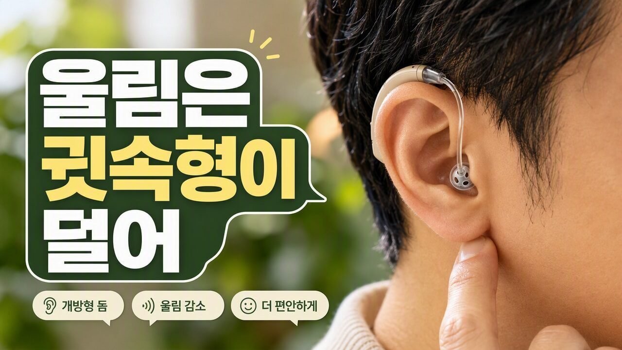 귓속형 보청기 VS 오픈형(돔) 착용, 청력검사 수치보다 먼저 갈리는 ‘잡음·울림’ 체감 포인트
